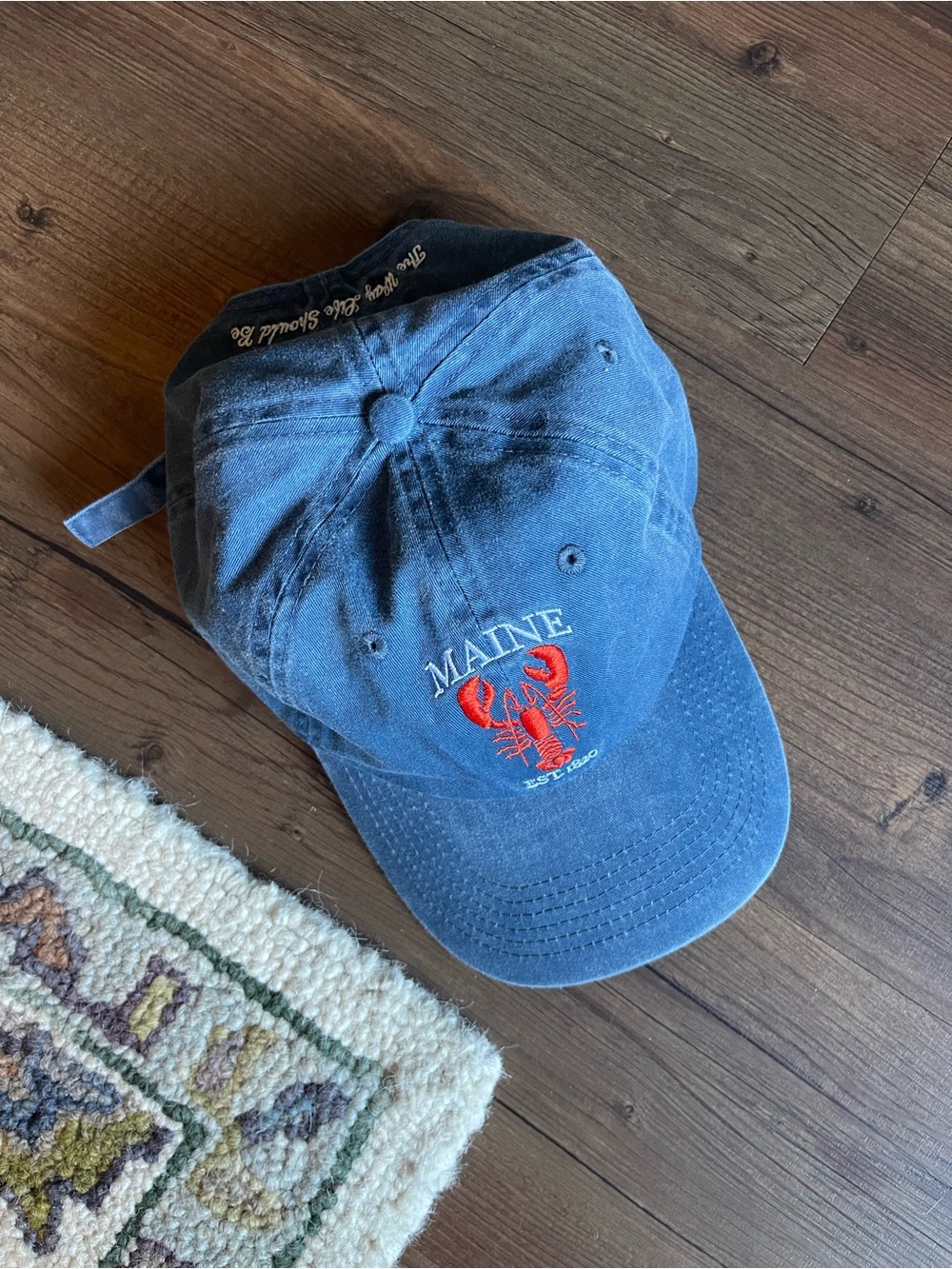 Maine Lobster Embroidered Baseball Cap